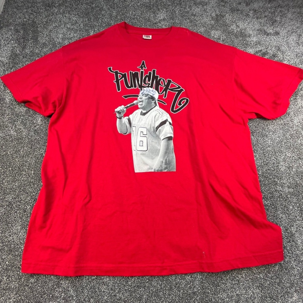 Carlos Mencia Signed Punisher Tour Graphic T-Shirt Men's Size XXL Red